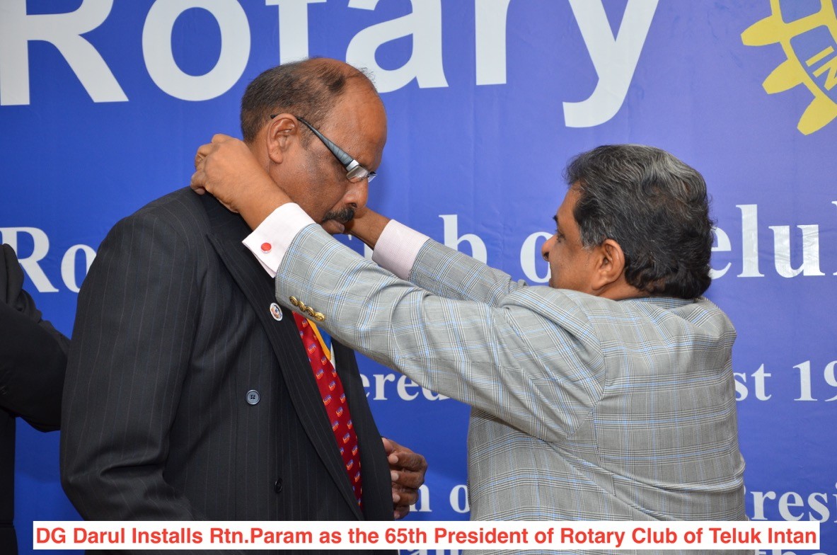 Installation of Rotarian Paramanathan as 65th President